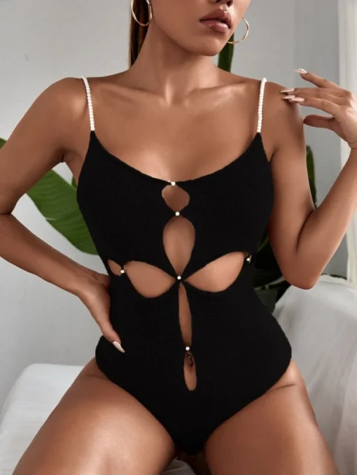 Shein Cut Out Front Cami Bodysuit