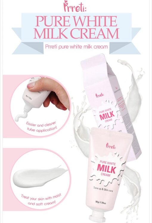 PRRETI Pure White Milk Cream 50g - Image 2