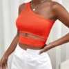 SHEIN ICON One Shoulder Cut Out Crop Top