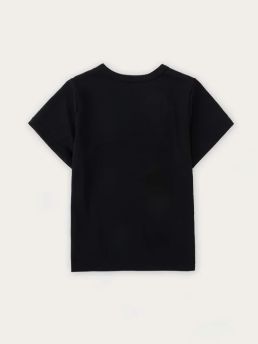Shein Toddler Girls Heart And Letter Graphic Tee - Image 2