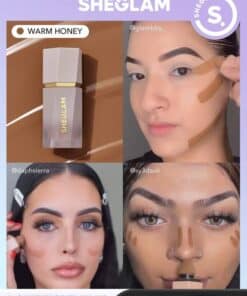 SHEGLAM Sun Sculpt Liquid Contour-Warm Honey Gel Cream Contour Non-Greasy Long Lasting Highly Pigmented Natural Contour Contouring Weightless Bronzer