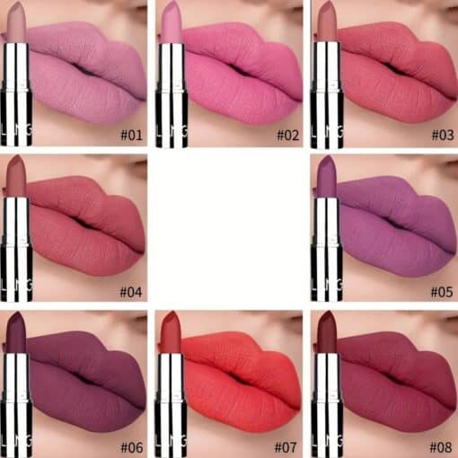 SHEIN Matte Long-lasting Velvet Lipstick, Easy To Apply Lipstick