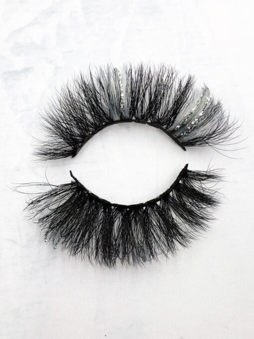 SHEIN 1pair Shinny Glitter Volumized False Eyelashes - Image 6