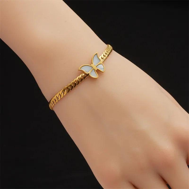 Butterfly stainless steel bracelet