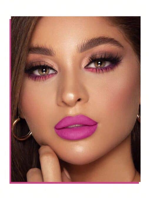 SHEIN #HOT PINK Matte Mist Liquid Lipstick,Long-Wearing Matte Lip Gloss Non-Stick Cup Non-Fading Liquid Lipstick Moisturizing Lip Glaze - Image 2