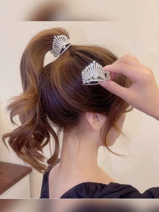 Crown hair clip