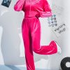 SHEIN Qutie Rhinestone Letter Pattern Drop Shoulder Hoodie & Pants