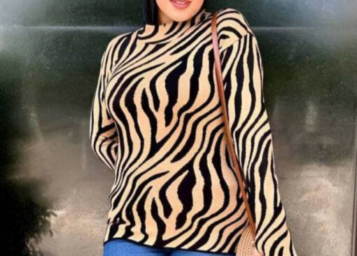 Casual Pullover - Zebra Beige