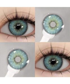 SHEIN 1 Pair New Green Color Contact Lenses Eye Makeup 14.5mm Yearly Use Colored Lenses