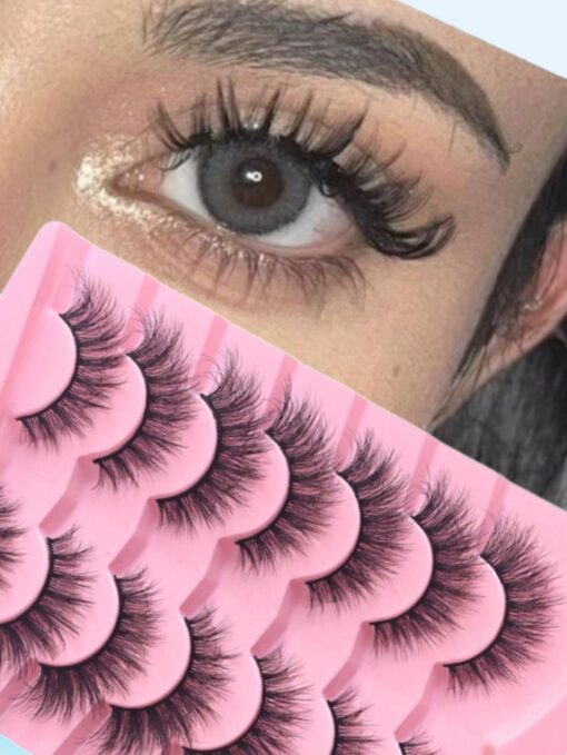 7Pairs False Lashes 3D Mink Lashes Fluffy Dramatic Thick Volume Eyelashes