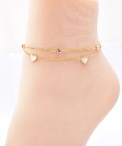 Heart Anklet stainless steel