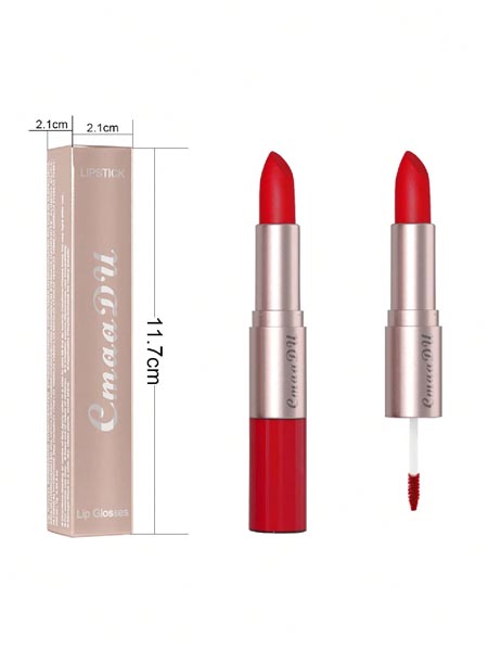 SHEIN #12 Matte Lip Gloss,2 In 1 Waterproof Lip Gloss Long-Lasting Highly Pigmented Matte Lipstick For Women For Daily Use - Image 3