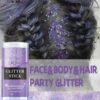 shein Purple Body Glitter Stick, Music Festival Rave Hair Accessories Glitter Makeup