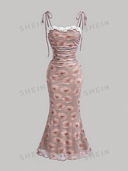 SHEIN MOD Women's Floral Printed Cami Dress