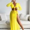 SHEIN Swim Vcay Knot Front Cover Up Set