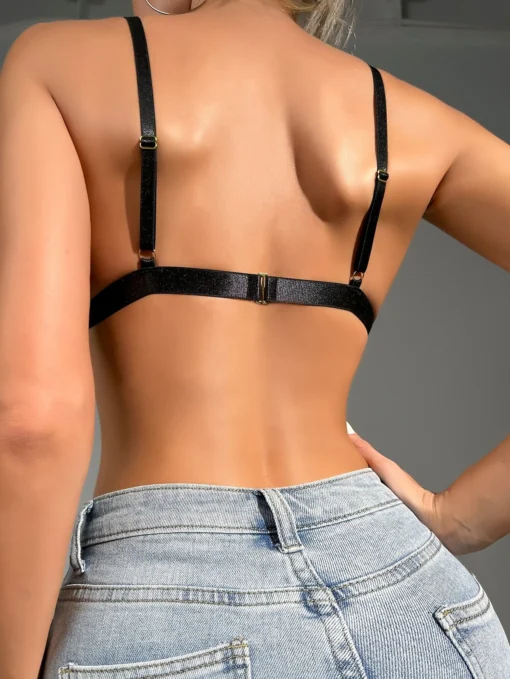 SHEIN Mesh Insert Wireless Bralette - Image 2
