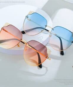 Metal Frame Tinted Lens Sunglasses