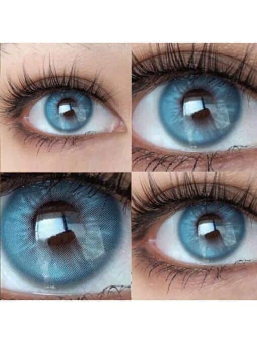 SHEIN 1 Pair Gray Iceblue Color Contact Lens for Eyes Makeup Beauty Yearly Use 14.2mm
