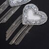 SHEIN Plus Size Women's Heart Shaped Rhinestone Bra Accessories (Nipple Covers) (Wedding Season)