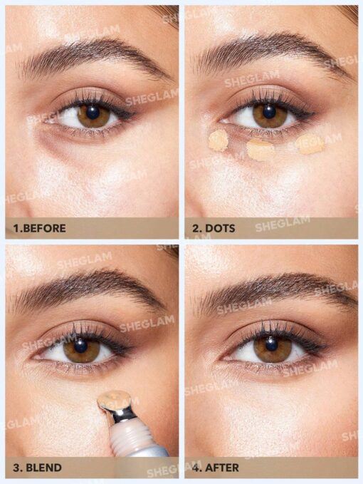 SHEGLAM Bright Eyes Cooling Concealer-Nude Cooling Metal Applicator Matte Liquid Concealer Long Lasting Coverage Brightening Color Corrector Weightless Ultra-Hydrating Concealer Black Friday Winter Concealer - Image 2