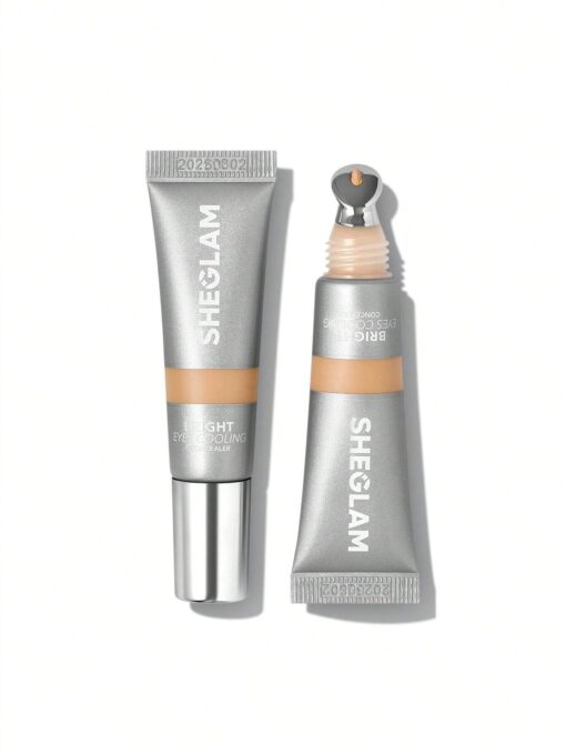 SHEGLAM Bright Eyes Cooling Concealer-Nude Cooling Metal Applicator Matte Liquid Concealer Long Lasting Coverage Brightening Color Corrector Weightless Ultra-Hydrating Concealer Black Friday Winter Concealer - Image 3