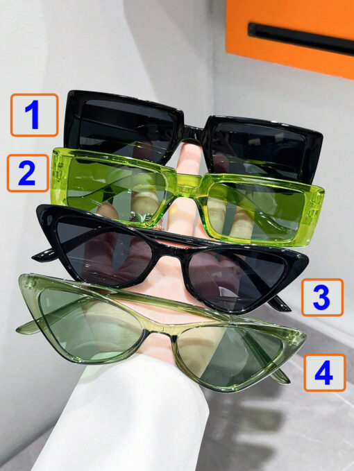 SHEIN Unisex Full Frame Plastic Bohemian UV Protective Sunglasses