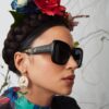 SHEIN Frida Kahlo X SHEIN Transparent Fashion Glasses With Storage Bag