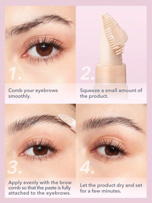 SHEGLAM Brow Breakdown Brow Gel Natural Eyebrow Gel Long-Lasting Non-Greasy Eyebrow Shaping Eyebrow Soap Eyebrow Brush - Image 4