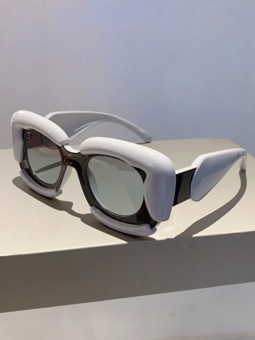 SHEIN 1pc Fashionable Women's Square Shape Cloud Design Eye Glasses With Expanding Effect - Image 3