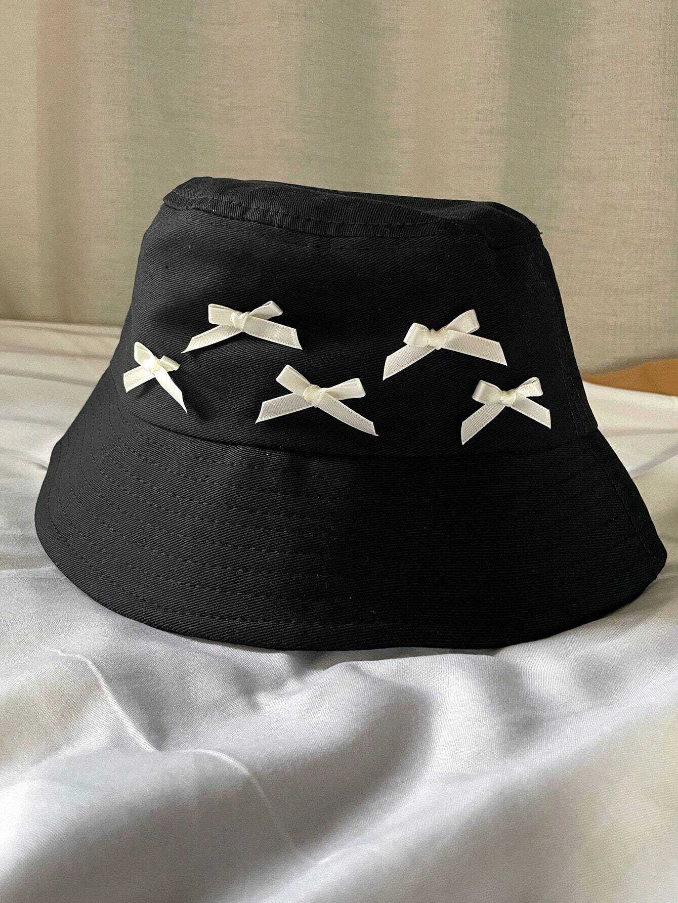 SHEIN DAZY Women's Simple Daily Bow Decoration Hat - Image 4