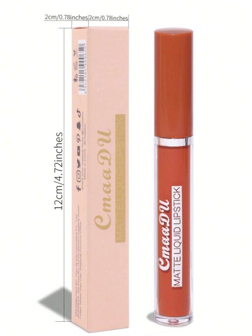SHEIN #09  Matte Liquid Lipstick, Long-lasting Waterproof Non-stick Cup Lip Gloss Lip Cream - Image 2