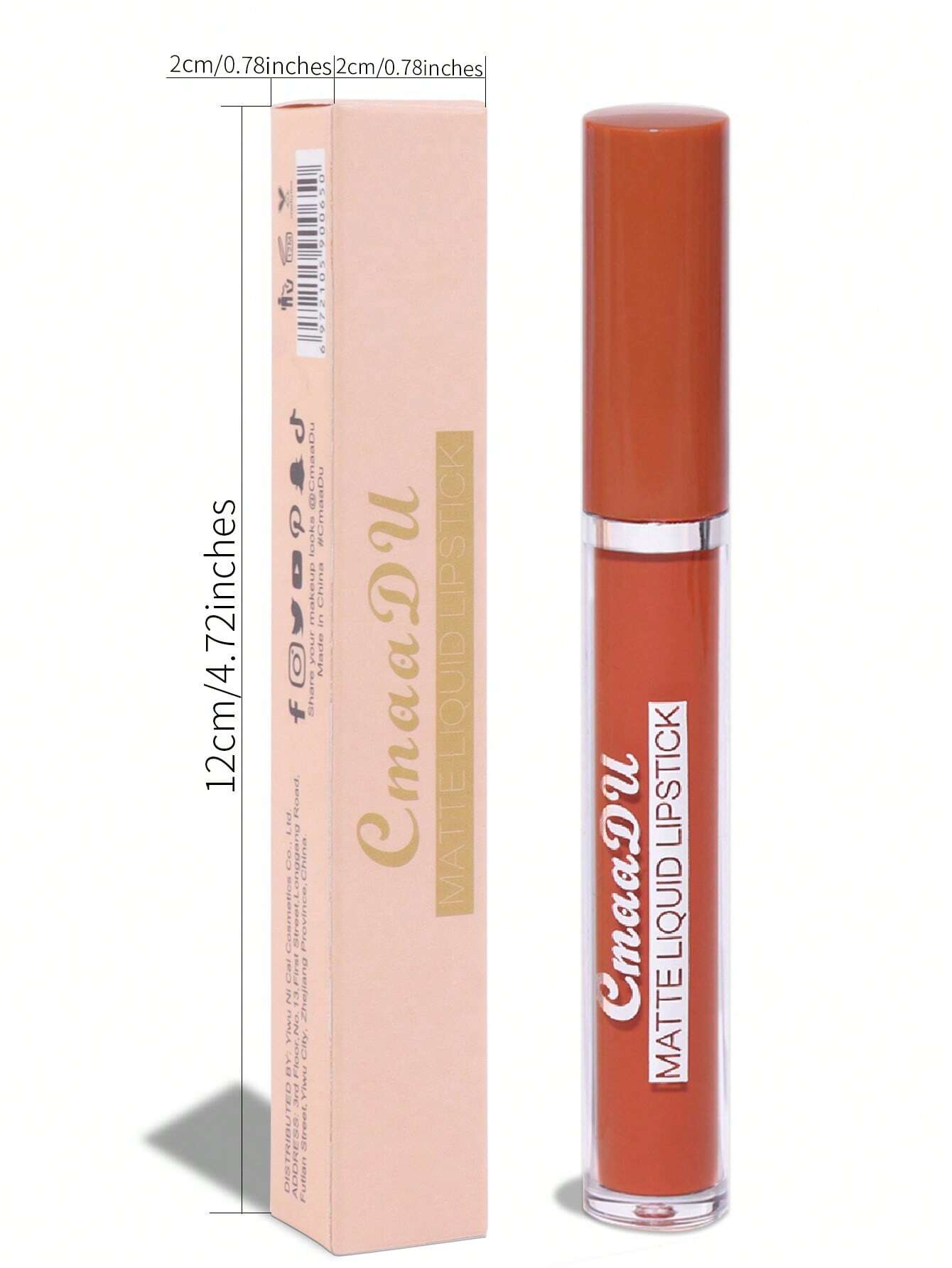 SHEIN #09  Matte Liquid Lipstick, Long-lasting Waterproof Non-stick Cup Lip Gloss Lip Cream - Image 2