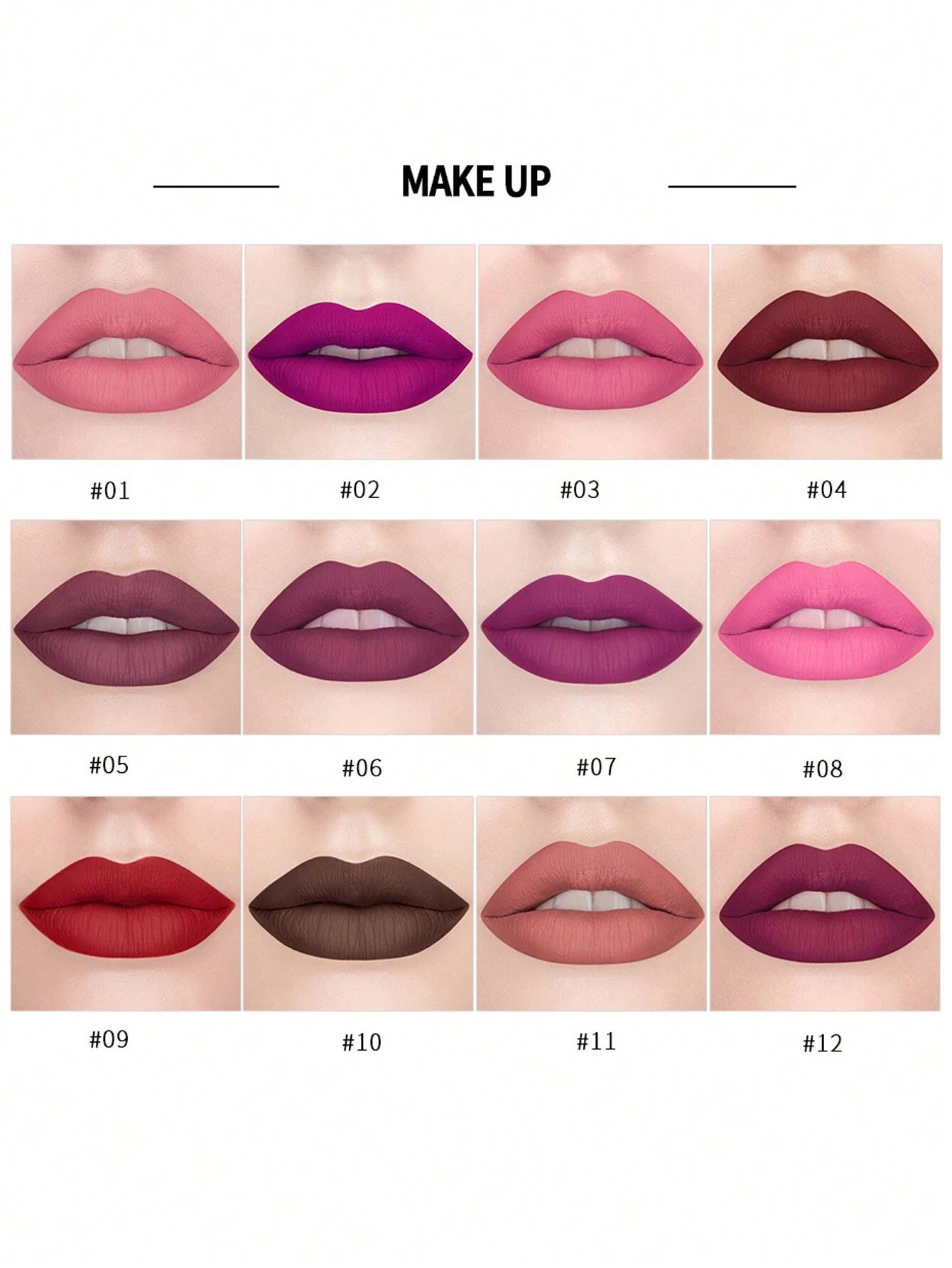 SHEIN #01 Matte Mist Permanent Moisturizing Lipstick Velvet Moisturizing Matte Lipstick Net Content 3.5g - Image 3