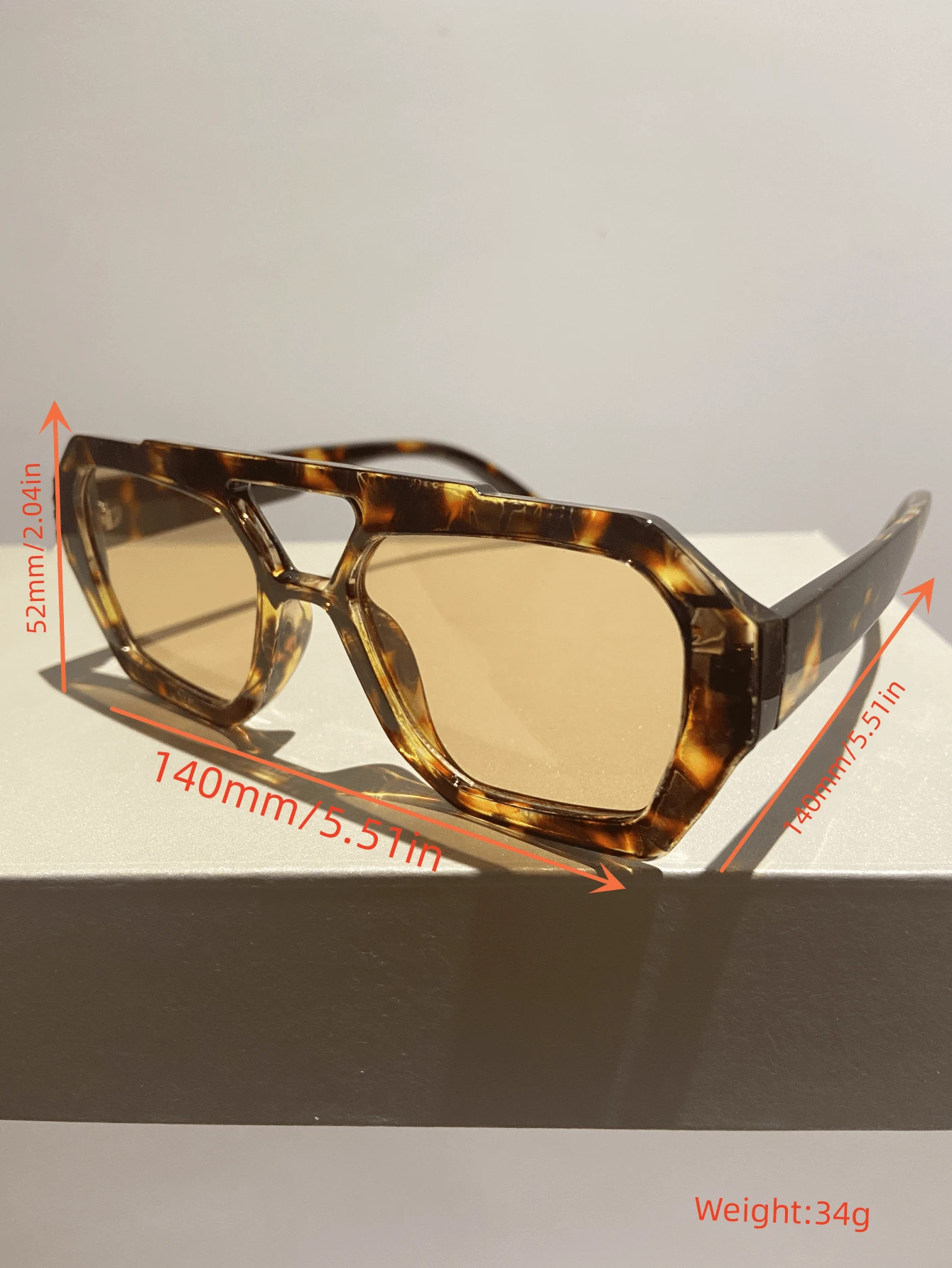 SHEIN New Arrival High-End Square Double Beam Sunglasses - Image 3
