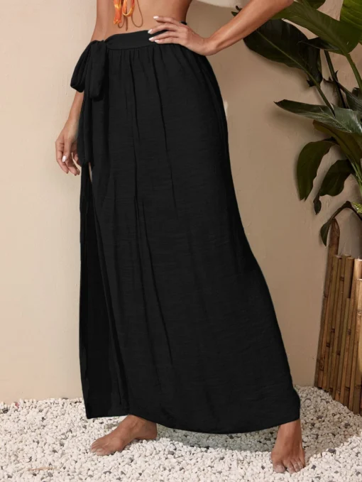 SHEIN Swim Vcay Summer Beach Knot Waist Cover Up Skirt - Image 3