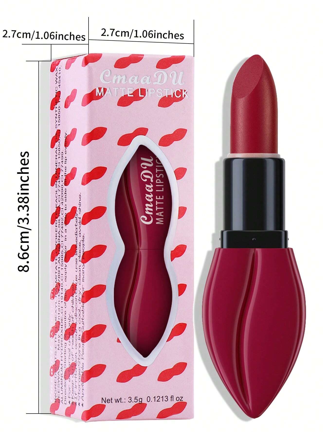 SHEIN #04 Velvet Matte Lipstick, Long-lasting Non-stick Cup High Pigment Lipstick - Image 2