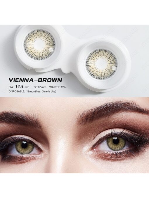 SHEIN Eyeshare 1 Pair VIENNA Series Colored Contact Lenses Yearly Use 14.5mm - Image 2