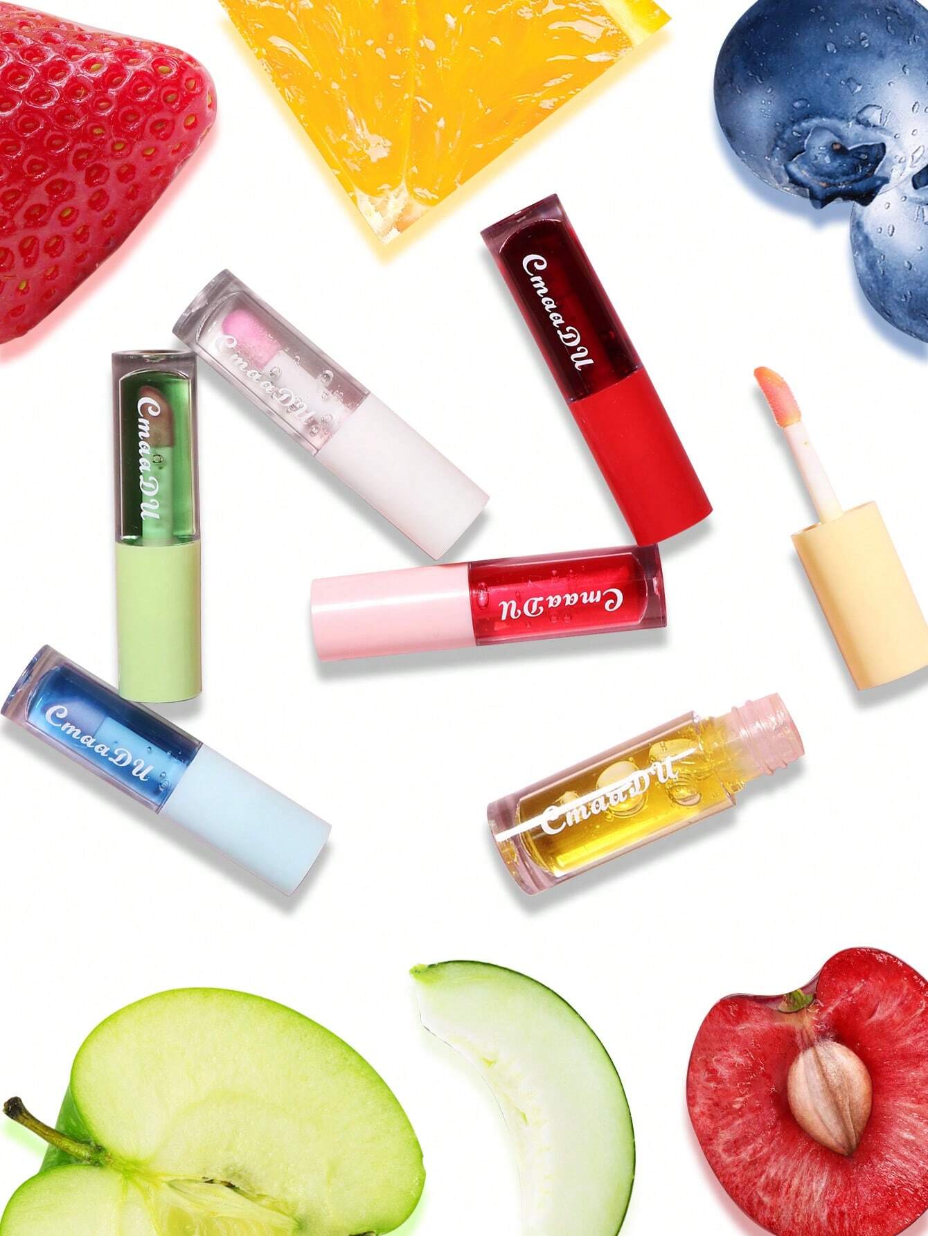 SHEIN Liquid Lipcolor,6pcs Fruit Flavor Color Changing Lip Glaze - Image 3