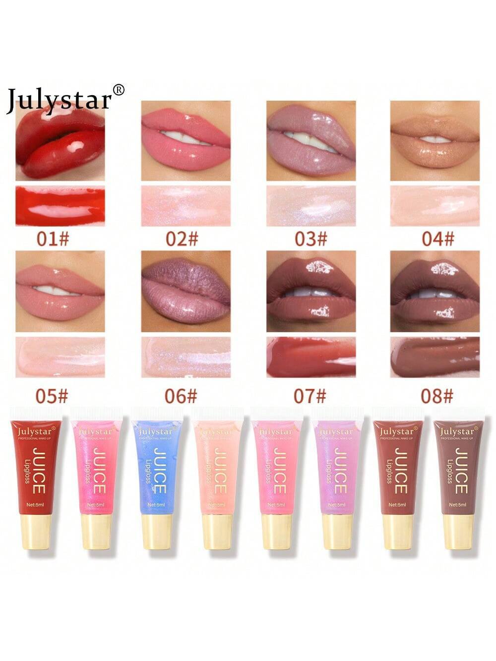 SHEIN Long-wearing Liquid Lipstick, Non-stick Cup Moisturizing Glossy Lip Gloss