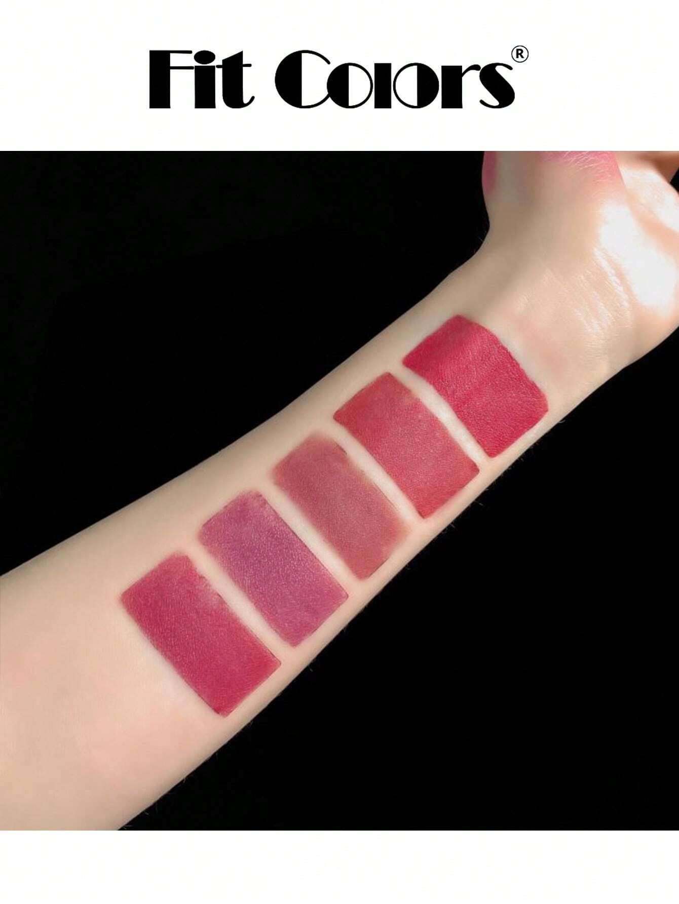 SHEIN #01 Classic Red Matte 5-Color Lipstick Kit,Mist Velvet Highly Pigmented Non-Stick - Image 3