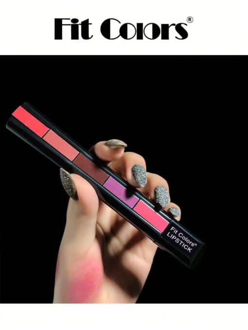 SHEIN #01 Classic Red Matte 5-Color Lipstick Kit,Mist Velvet Highly Pigmented Non-Stick - Image 4