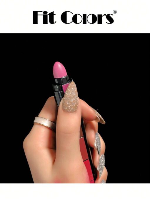 SHEIN #01 Classic Red Matte 5-Color Lipstick Kit,Mist Velvet Highly Pigmented Non-Stick - Image 5