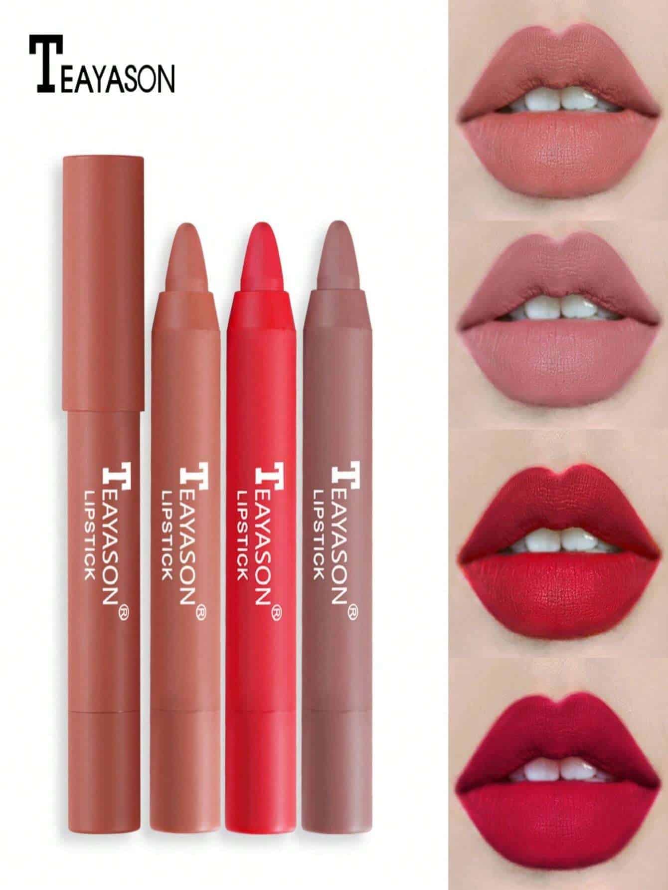 SHEIN Matte Lipstick, Smudge Proof Moisturizing Lip Makeup For Daily Use