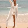 SHEIN X Lele Pons SHEIN Swim Women Solid Color Sheer