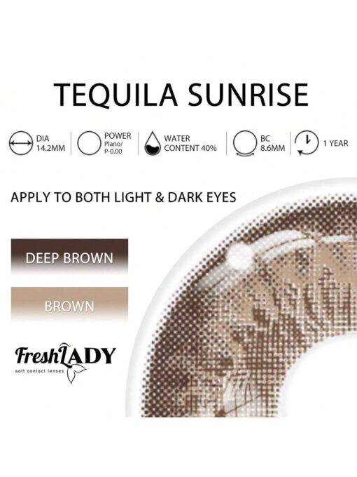 SHEIN Freshlady Tequila Sunrise Colored Contact Lenses 1 Year Disposable - Image 3