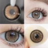 1pair Enlargement Natural Disposable Colored Contact Lenses