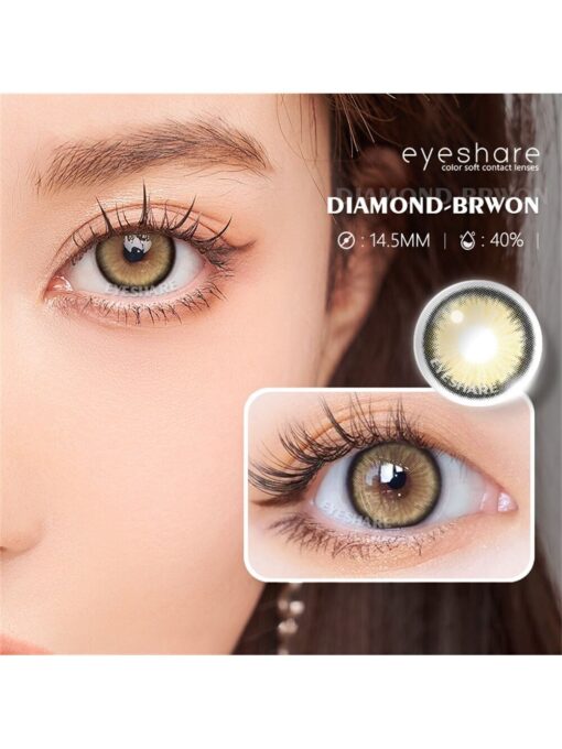 shein 1pair Enlargement Natural Disposable Colored Contact Lenses - Image 2