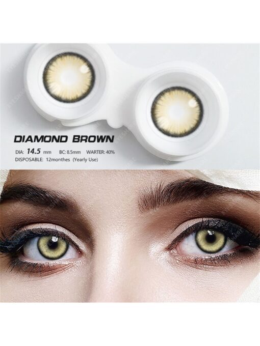 shein 1pair Enlargement Natural Disposable Colored Contact Lenses - Image 4