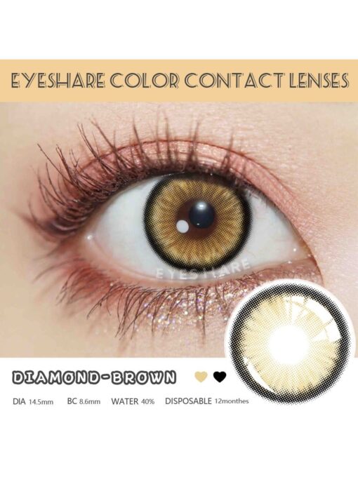 shein 1pair Enlargement Natural Disposable Colored Contact Lenses - Image 5