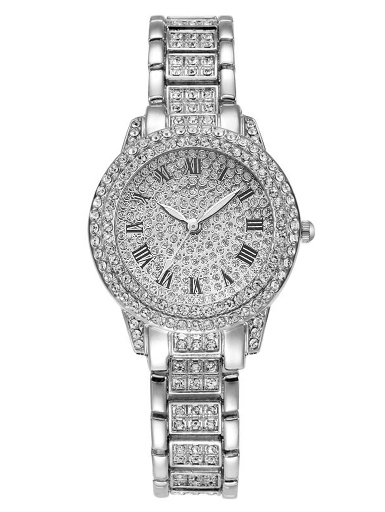 1pc Ladies Watch Women's Quartz Watch With Rhinestones - Image 4